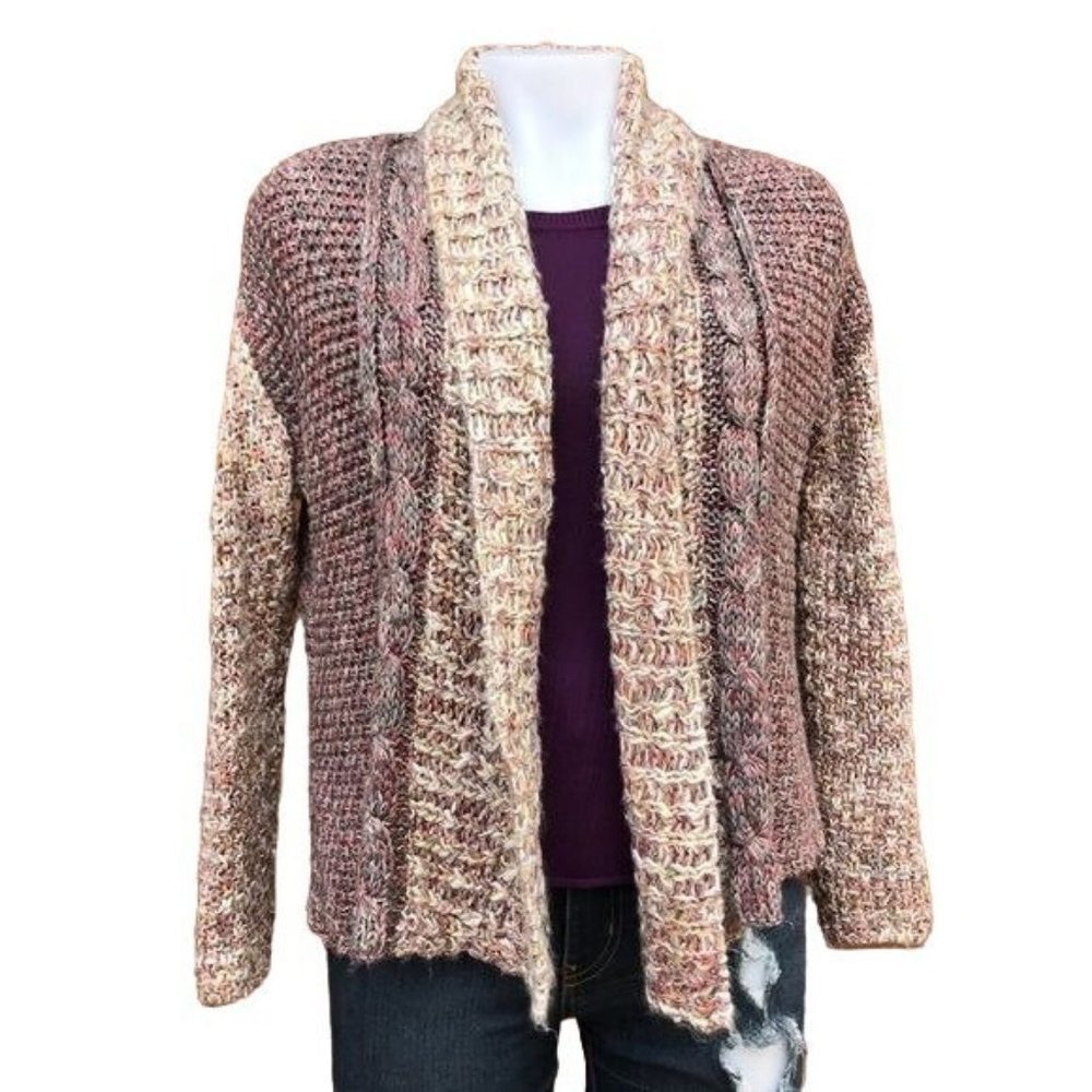 Moth Oversized Multi Colored Knit Cardigan Sweater